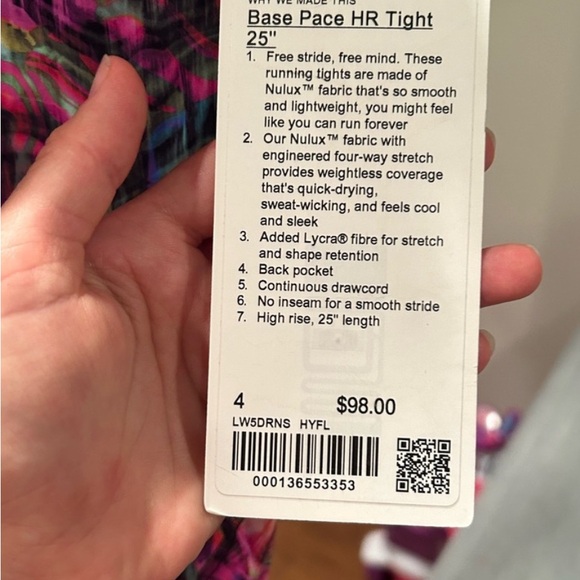 NWT base pace 25” leggings - Picture 7 of 8